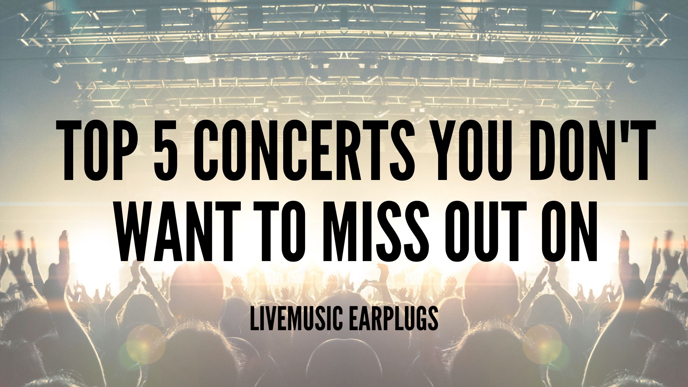 Top 5 Concerts You Don’t Want to Miss Out On